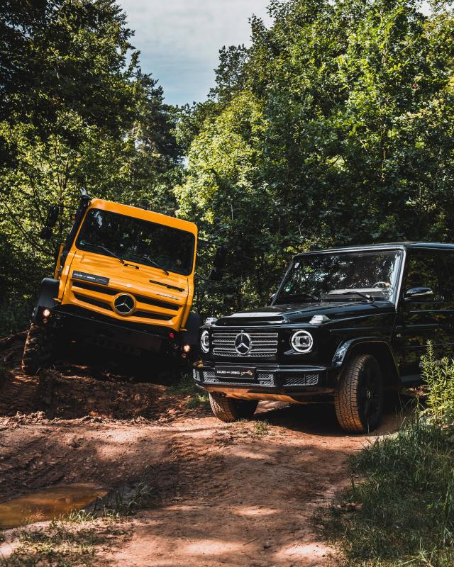 01zoom mercedes classe g et unimog les photos officielles des retrouvailles entre les deux légendes tout terrain