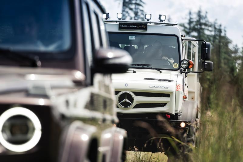 11zoom mercedes classe g et unimog les photos officielles des retrouvailles entre les deux légendes tout terrain